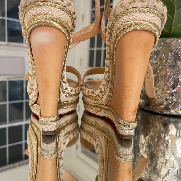 Christian Louboutin Leather Platform Wedge - Picture 10 of 13